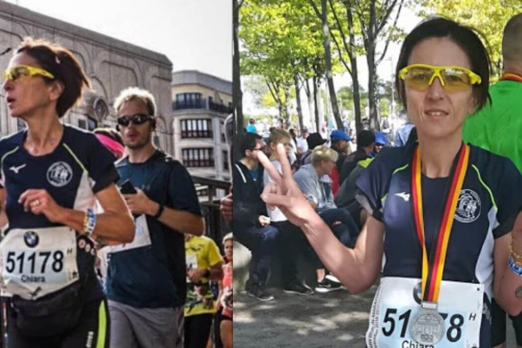 Chiara alla maratona di Berlino allenamento maratona berlino