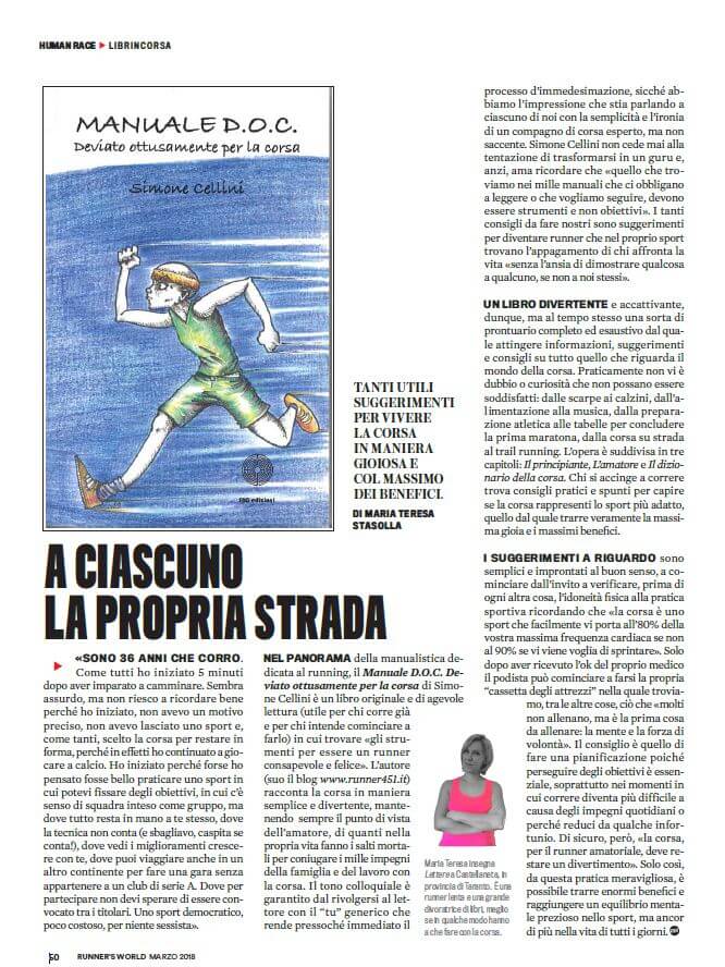 recensione runner's world del manuale d.o.c.