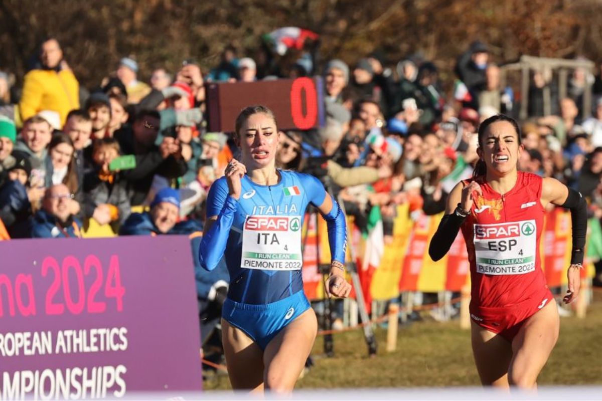 Gaia Sabbatini sprinta alla staffetta europei di cross italia vince oro a venaria reale